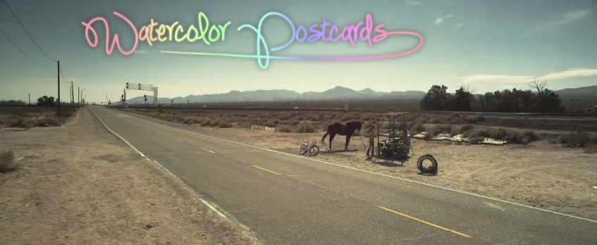 Watercolor Postcards Movie Title Logo