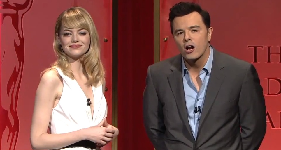 Emma Stone and Seth MacFarlane Oscar Nominees