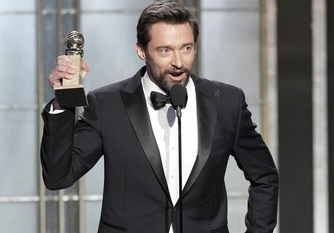 Hugh Jackman Les Miserables Best Actor 2013 Golden Globe Awards