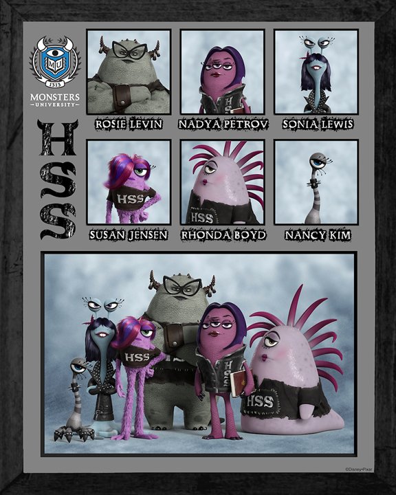Pixar Monsters University Eta Hiss Hiss Sorority