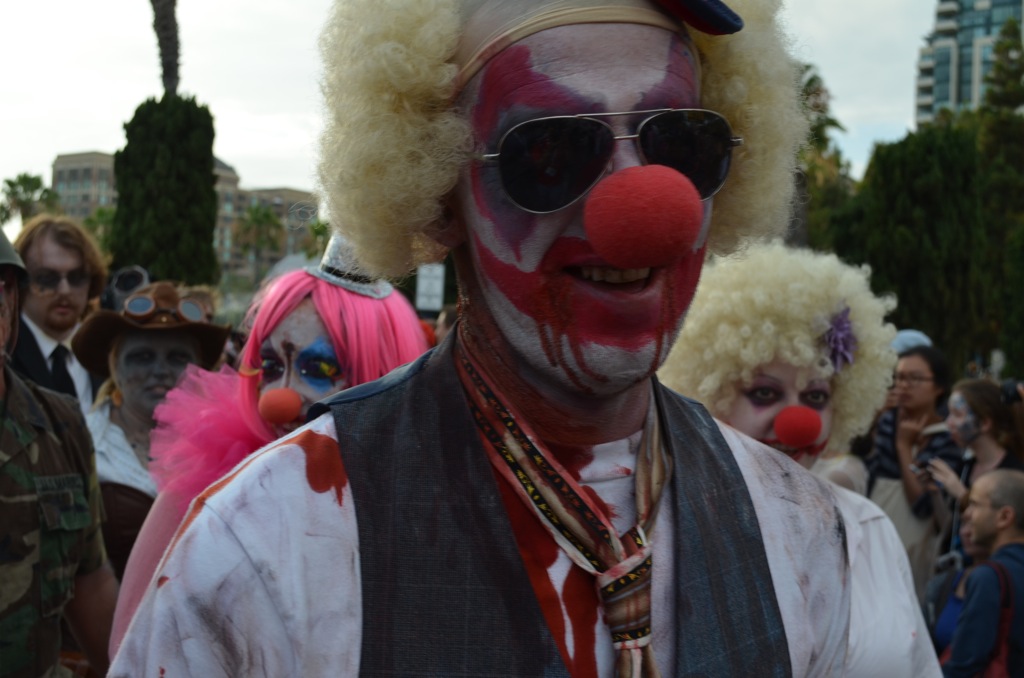 San Diego Comic Con 2013 Zombie Walk Clown 2