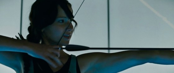 The Hunger Games Catching Fire Trailer Screenshot Katniss Bow and Arrow