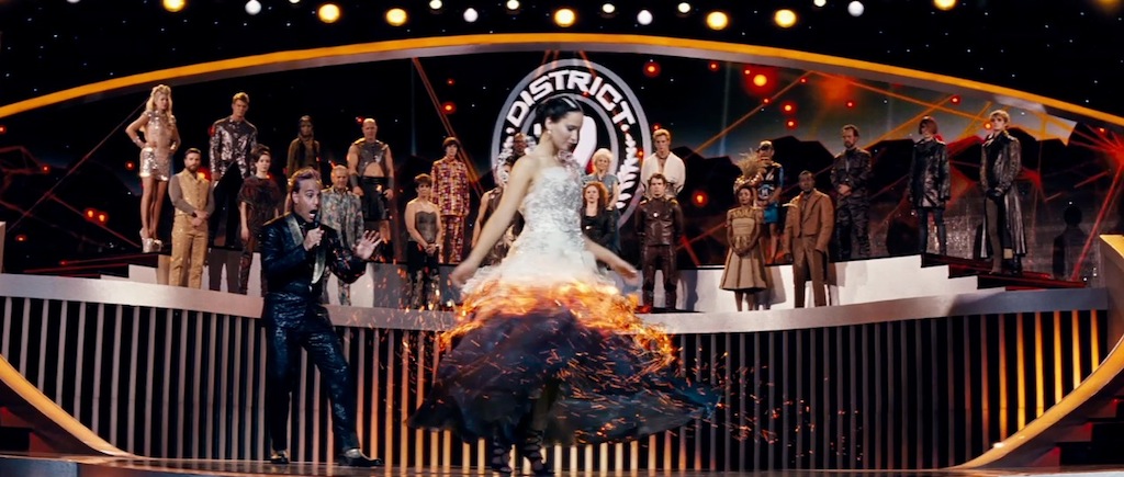 The Hunger Games Catching Fire Trailer Screenshot Wedding Dress Transformation