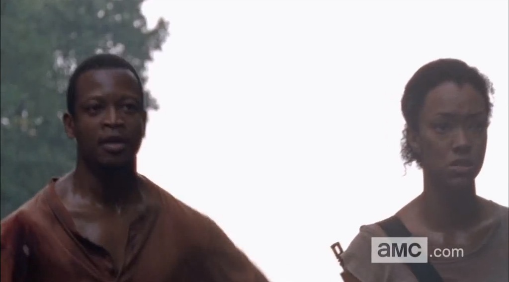 The Walking Dead Mid-Season 4 Teaser Screenshot Bob and Sasha