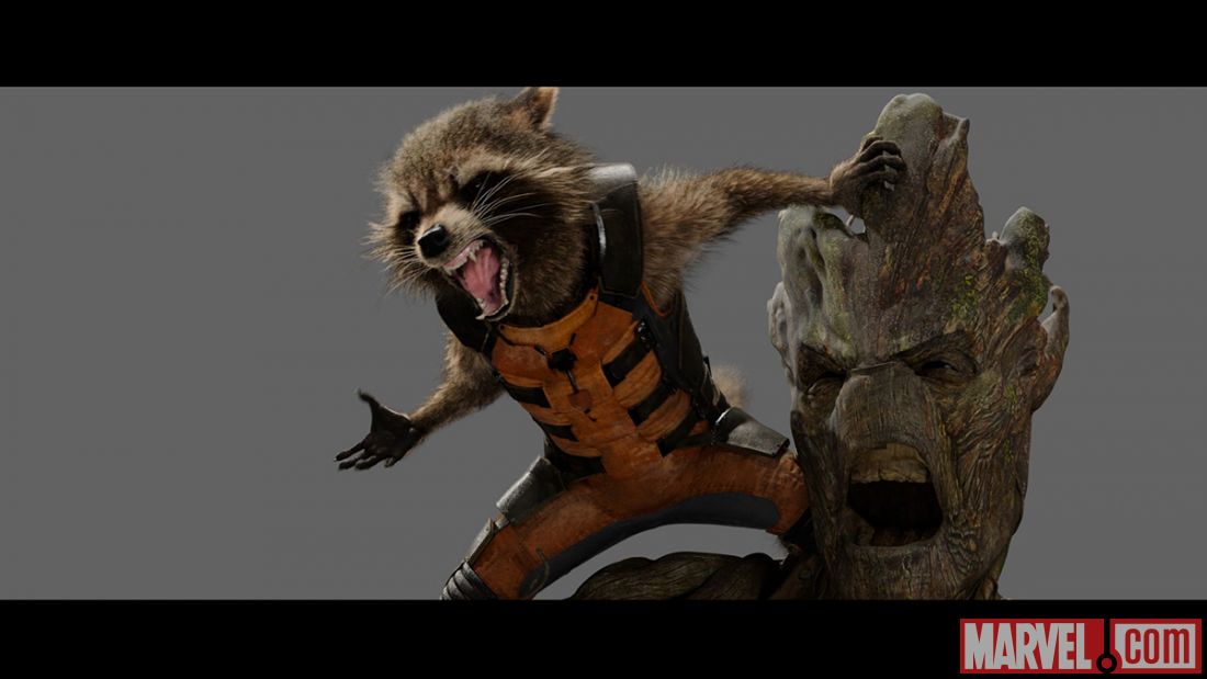 Guardians of the Galaxy Concept Art Groot and Rocket