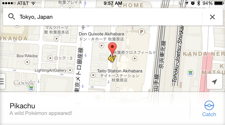 Pokemon Challenge Google Maps Example