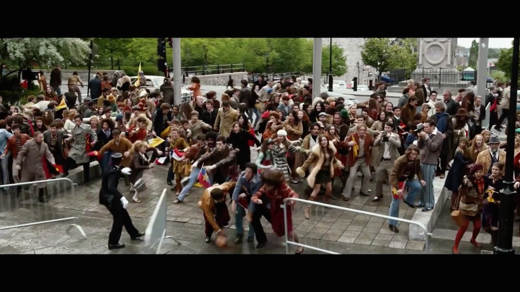 X-Men Days of Future Past Movie Screenshot Crowd