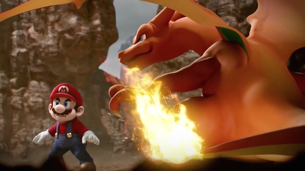 Super Smash Bros. 2014 Wii U Mario and Charizard