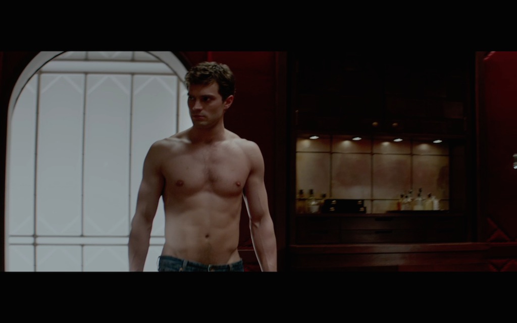 Fifty Shades of Grey Teaser Screenshot Jamie Dornan Shirtless