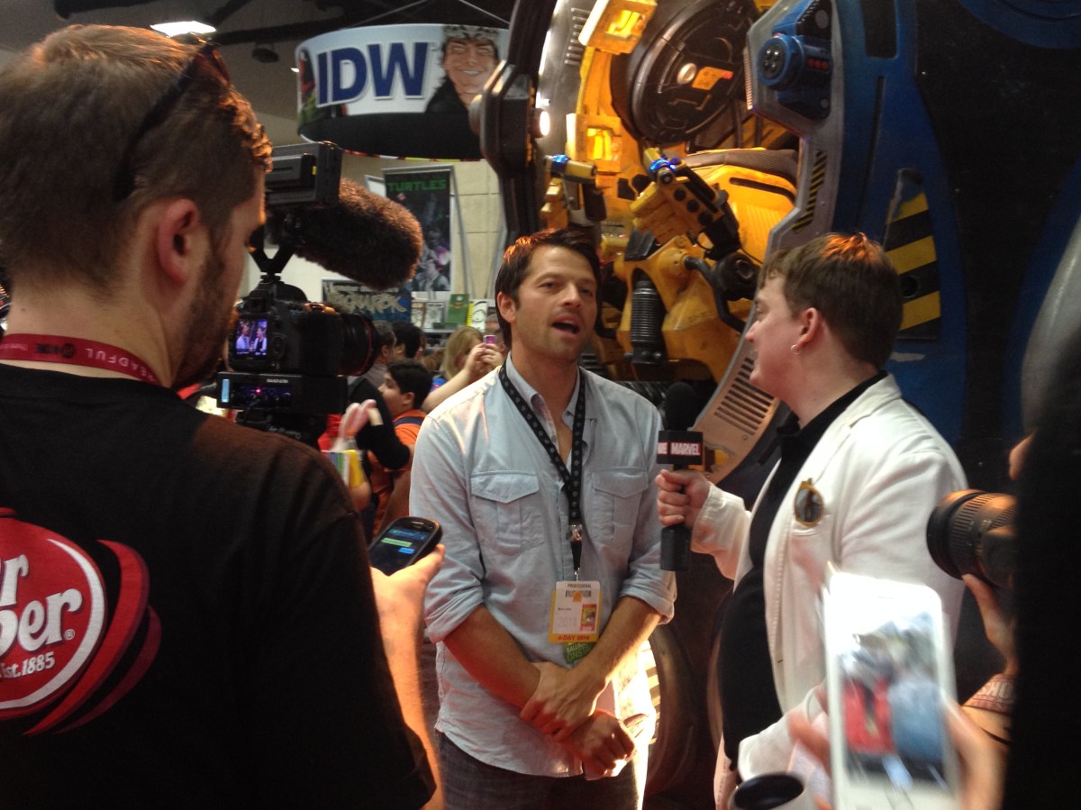 Comic-Con 2014 Misha Collins Marvel Booth