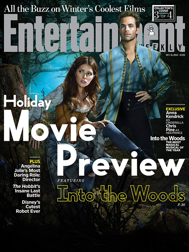 Anna Kendrick and Chris Pine Cinderella Into the Woods EW Cover