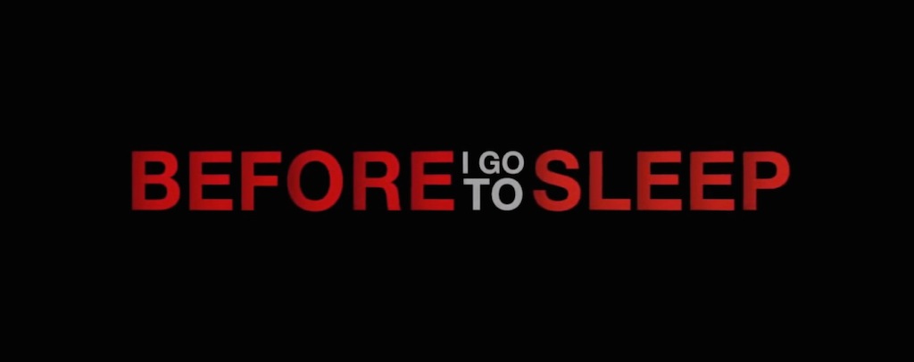Before I Go to Sleep Title Movie Logo