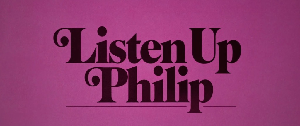 Listen Up Philip Movie Title Logo
