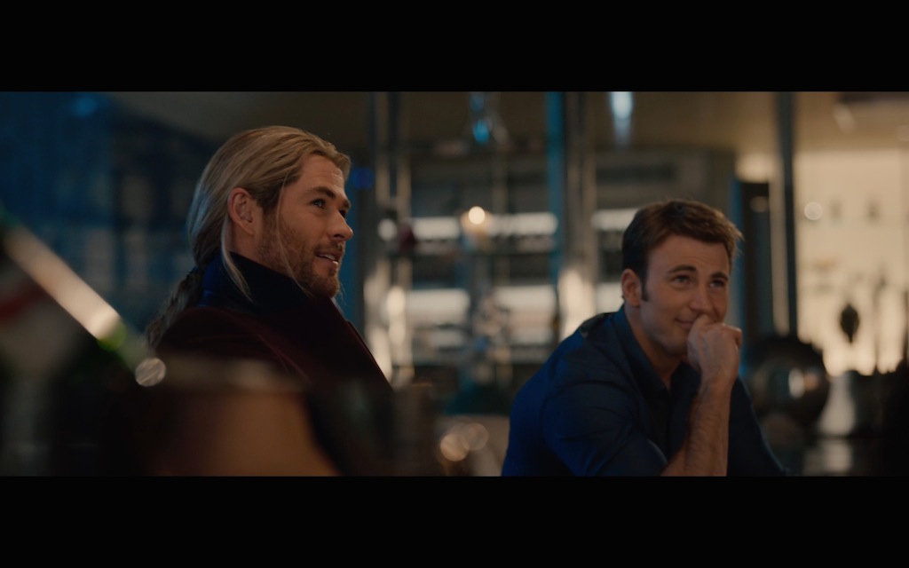 Avengers Age of Ultron Screenshot Chris Evans and Chris Hemsworth