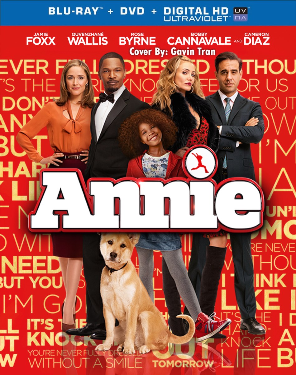 Annie 2015 Remake Movie Blu-Ray Cover Art