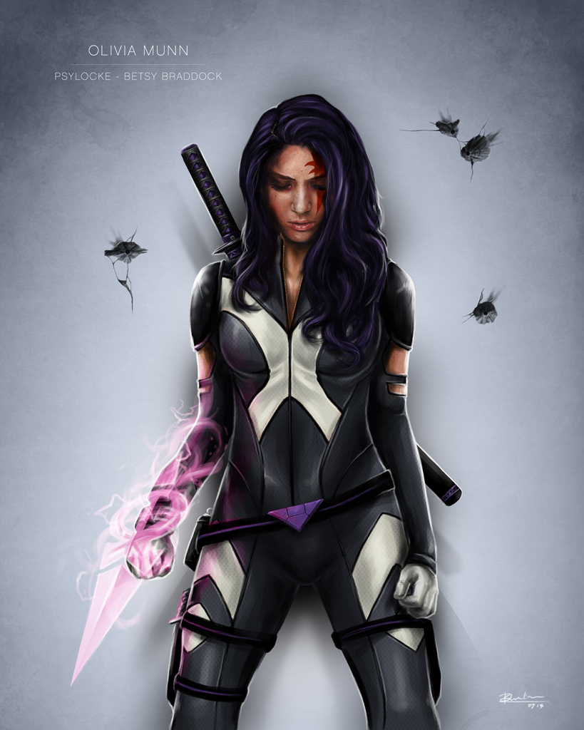 Olivia Munn Psylocke Concept Art DeviantArt Ben-Wilsonham