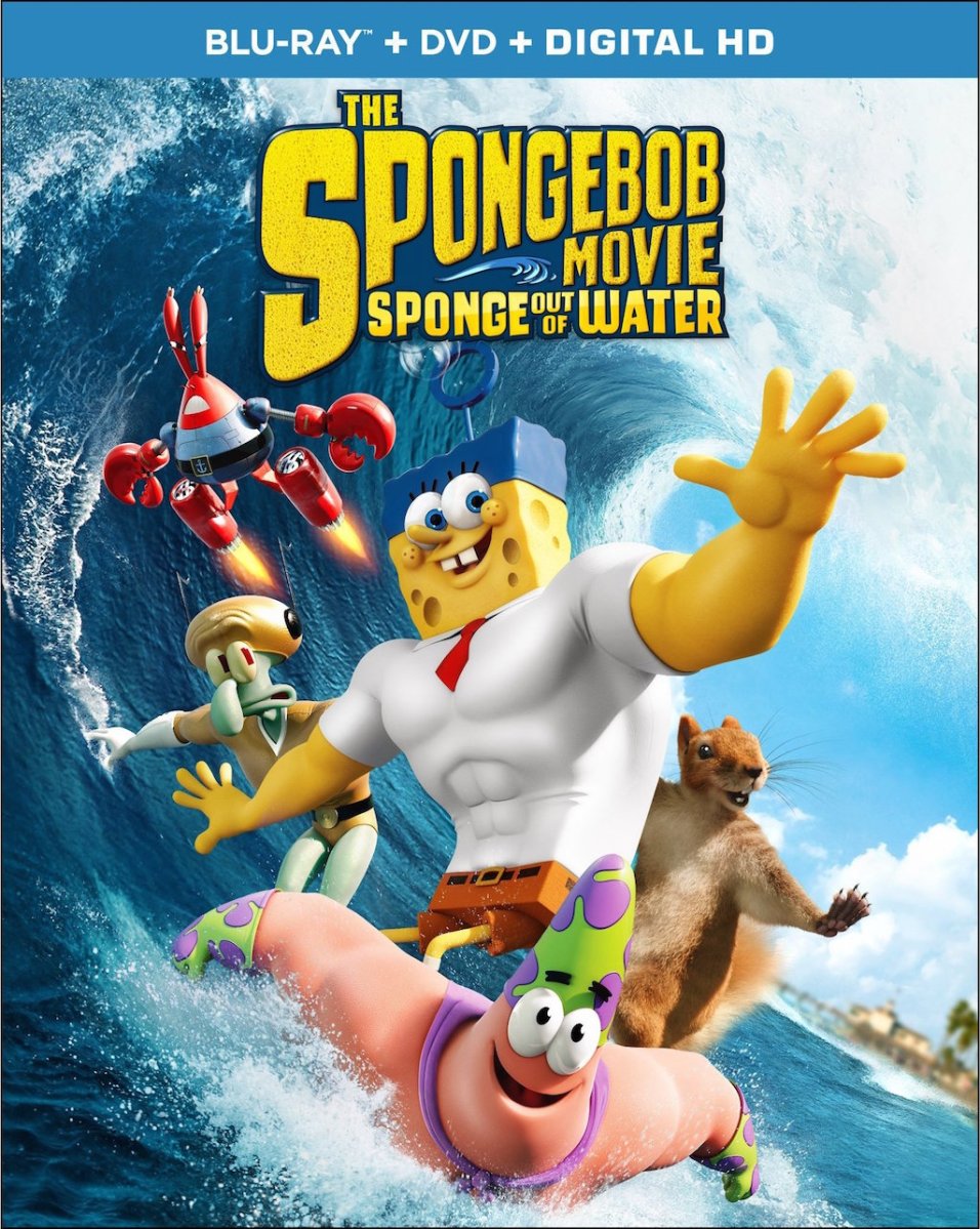 The Spongebobg Movie Sponge Out of Water Blu-ray Box Cover Art