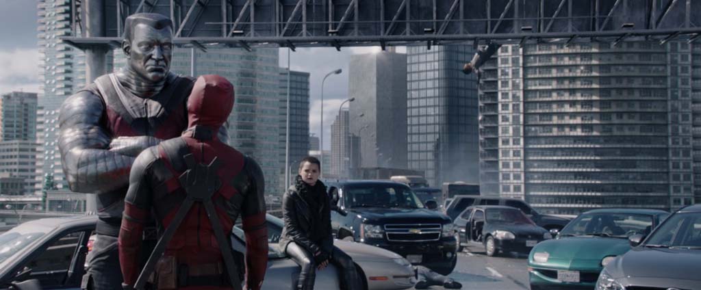 Deadpool Movie Screenshot Highway Mess