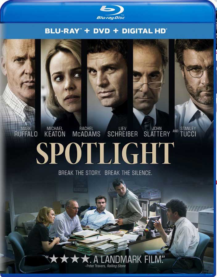 Spotlight 2015 Movie Blu-ray Box Cover Art