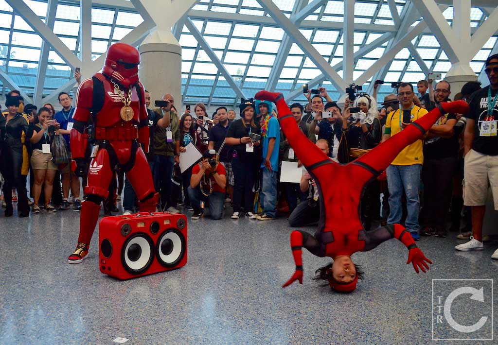 WonderCon Cosplay Saturday 2016 199 Red Hip Hop Trooper Deadpool Dance Battle