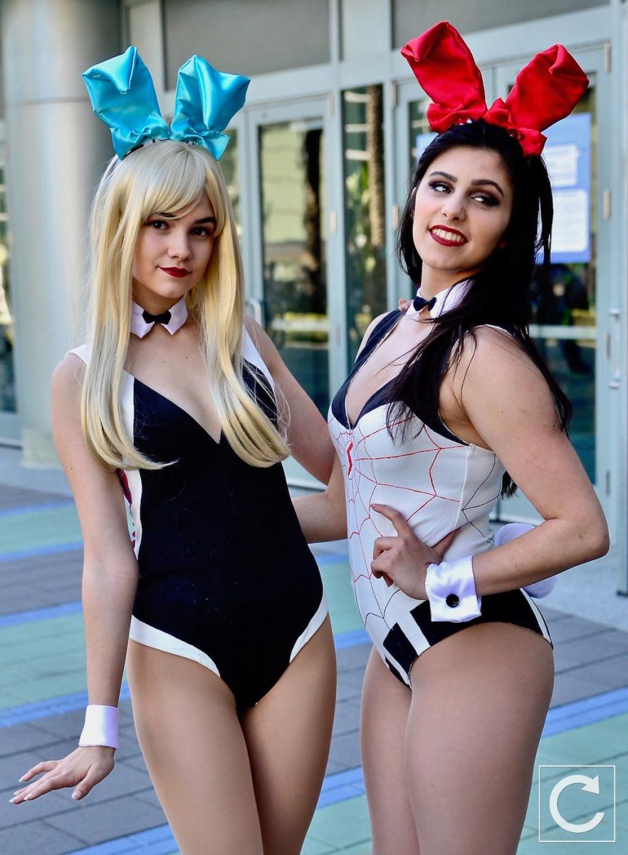 WonderCon 2017 Cosplay Spider-Man Playboy Bunnies