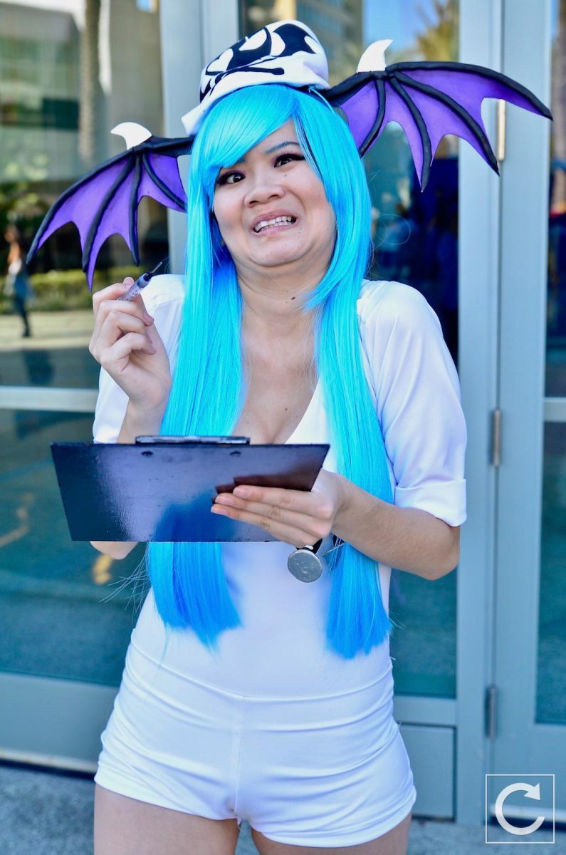 WonderCon 2017 Cosplay Funny Nurse Morrigan Darkstalkers