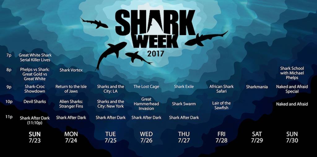 Shark Week 2017 Programming Schedule